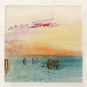 William Turner - Die Lagune nahe Venedig bei Sonne Glasuntersetzer