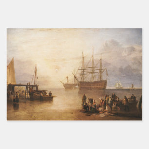 William Turner - Die Sonne geht durch Dunst unter Geschenkpapier Set
