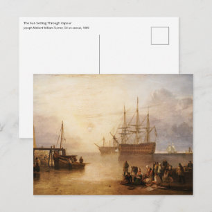 William Turner - Die Sonne geht durch Dunst unter Postkarte