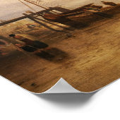 William Turner - Die Sonnenlandschaft durch Vapor Poster (Ecke)
