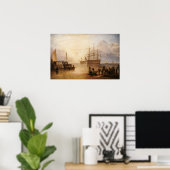 William Turner - Die Sonnenlandschaft durch Vapor Poster (Heimbüro)