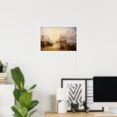 William Turner - Die Sonnenlandschaft durch Vapor Poster (Heimbüro)
