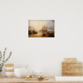 William Turner - Die Sonnenlandschaft durch Vapor Poster (Küche)