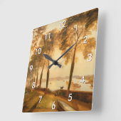 William Turner - Mortlake Terrace Quadratische Wanduhr (Winkel)