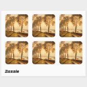 William Turner - Mortlake Terrace Quadratischer Aufkleber (Blatt)