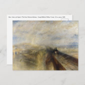 William Turner - Rain, Steam und Speed Postkarte (Vorne/Hinten)