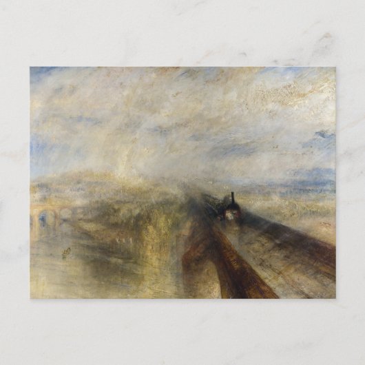 William Turner - Rain, Steam und Speed Postkarte (Vorderseite)