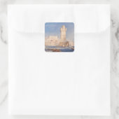 William Turner Rhodes Quadratischer Aufkleber (Tasche)