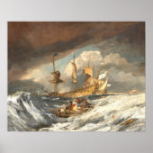 William Turner Schifffahrt mit Anker Poster (Vorne)
