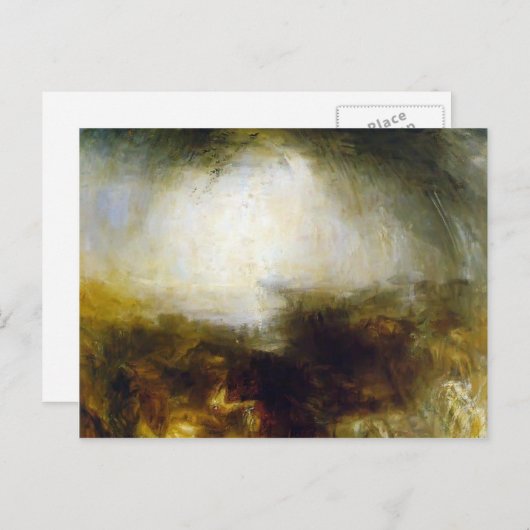 William Turner-Shade & Darkness, Abend der Deluge Postkarte (Vorne/Hinten)