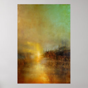 William Turner Sonnenuntergang Abstrakte Malerei F Poster