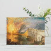 William Turner - The Burning of the Parliament Dankeskarte (Stehend Vorderseite)