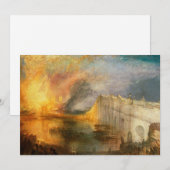 William Turner - The Burning of the Parliament Dankeskarte (Vorne/Hinten)