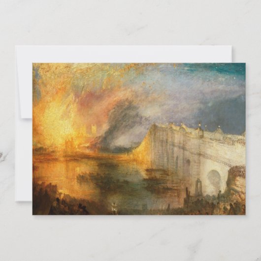 William Turner - The Burning of the Parliament Einladung (Vorderseite)