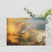 William Turner - The Burning of the Parliament Einladung (Stehend Vorderseite)