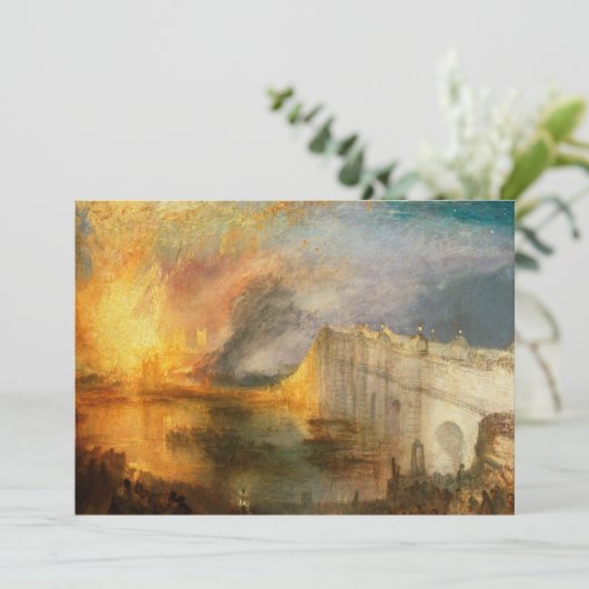 William Turner - The Burning of the Parliament Einladung (Stehend Vorderseite)