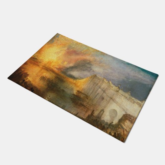 William Turner - The Burning of the Parliament Fußmatte (Schrägansicht)
