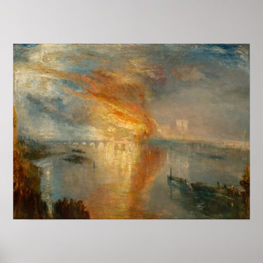 William Turner - The Burning of the Parliament Poster (Vorne)