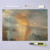 William Turner - The Burning of the Parliament Seidenpapier (Handwerk)
