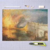 William Turner - The Burning of the Parliament Seidenpapier (Handwerk)