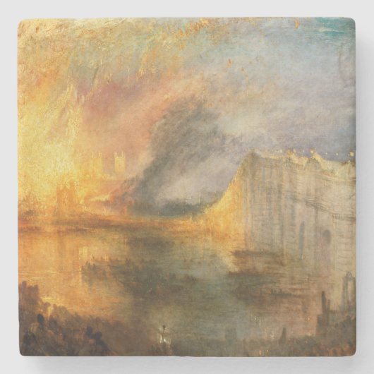 William Turner - The Burning of the Parliament Steinuntersetzer (Vorderseite)