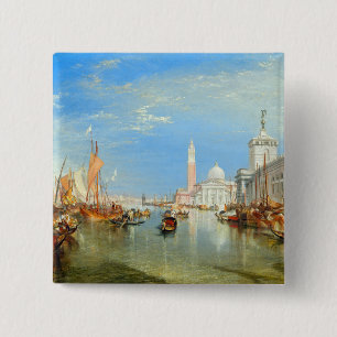 William Turner - Venedig, Die Dogana & San Giorgio Button