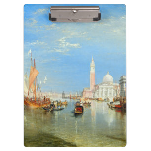 William Turner - Venedig, Die Dogana & San Giorgio Klemmbrett