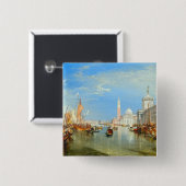 William Turner - Venedig, The Dogano & San Giorgio Button (Vorne & Hinten)