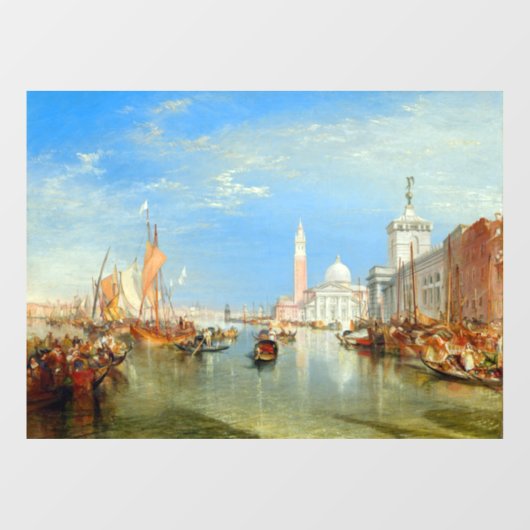 William Turner - Venedig, The Dogano & San Giorgio Fensteraufkleber (Blatt)