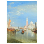 William Turner - Venedig, The Dogano & San Giorgio Klemmbrett (Rückseite)