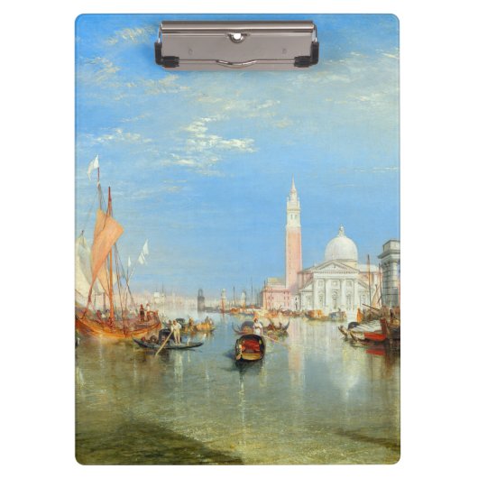 William Turner - Venedig, The Dogano & San Giorgio Klemmbrett (Vorderseite)