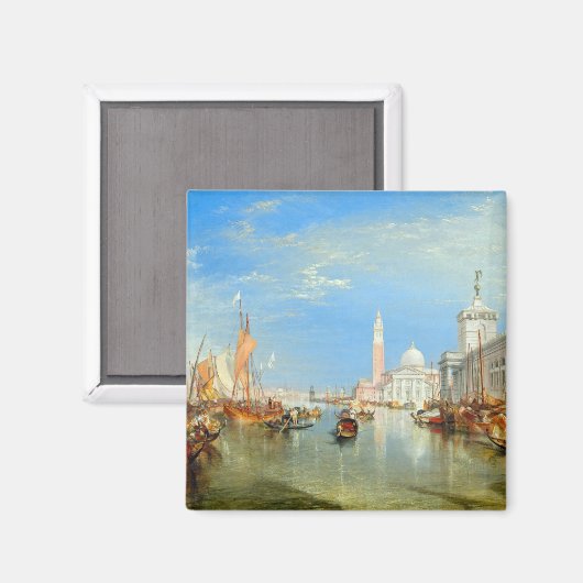 William Turner - Venedig, The Dogano & San Giorgio Magnet (Vorderseite/Rückseite)