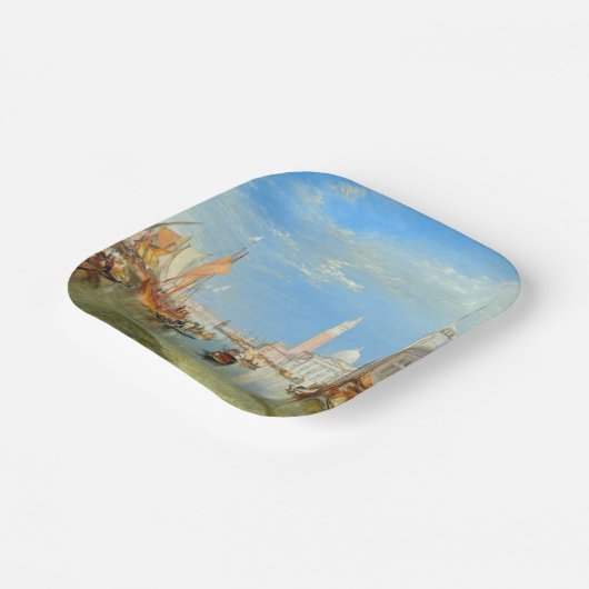 William Turner - Venedig, The Dogano & San Giorgio Pappteller (Gewinkelt)