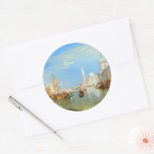 William Turner - Venedig, The Dogano & San Giorgio Runder Aufkleber (Umschlag)