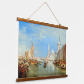 William Turner - Venedig, The Dogano & San Giorgio Wandteppich Mit Holzrahmen (Gewinkelt)