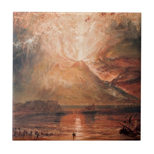 William Turner - Vesuv in Eruption Fliese (Vorderseite)