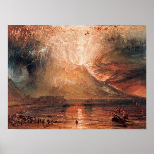 William Turner - Vesuv in Eruption Poster (Vorne)