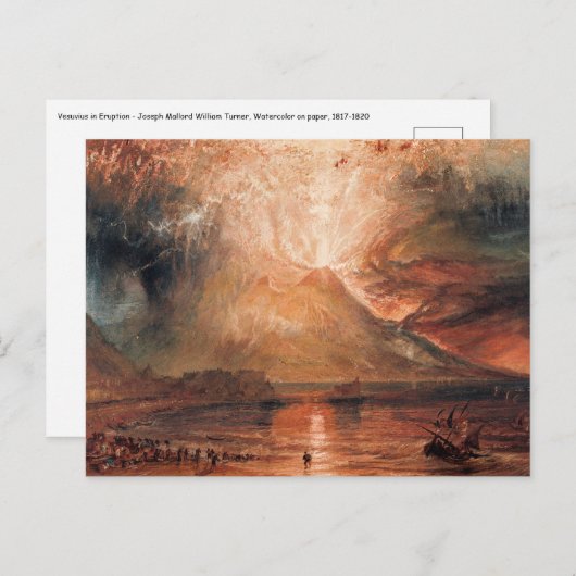 William Turner - Vesuv in Eruption Postkarte (Vorne/Hinten)