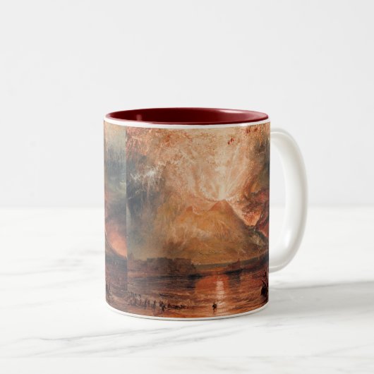William Turner - Vesuv in Eruption Zweifarbige Tasse (VorderseiteRechts)