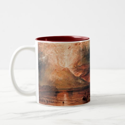 William Turner - Vesuv in Eruption Zweifarbige Tasse (Links)