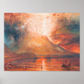William Turner Vesuvius in Eruption Water scape ar Poster (Vorne)