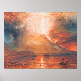 William Turner Vesuvius in Eruption Water scape ar Poster