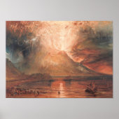 William Turner Vesuvius in Eruption Water scape ar Poster (Vorne)