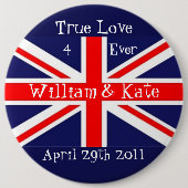 William u. Kate-Hochzeit+Gewerkschafts-Jack Button (Vorderseite)