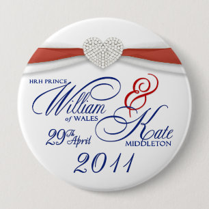William u. Kate - königliche Button