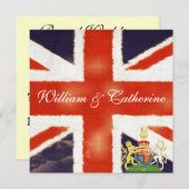 William und Catherine Royal Wedding Party Einladun Einladung (Vorne/Hinten)