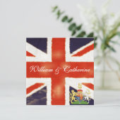 William und Catherine Royal Wedding Party Einladun Einladung (Stehend Vorderseite)
