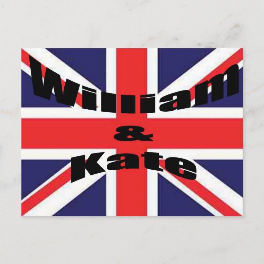 William und Kate Postkarte (Vorderseite)