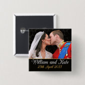 William und Kate Royal Wedding Kiss Button (Vorne & Hinten)