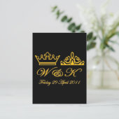 William und Kate Royal Wedding Postkarte (Stehend Vorderseite)